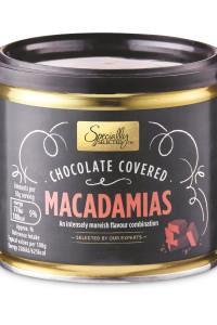 10. Specially Selected Tinned Chocolate Covered Macadamias 175g MILK CHOCOLATE (69%) (Sugar, Cocoa Butter, Whole Milk Powder, Cocoa Mass, Emulsifier: Lecithins (Soya); Vanilla Flavouring), MACADAMIA