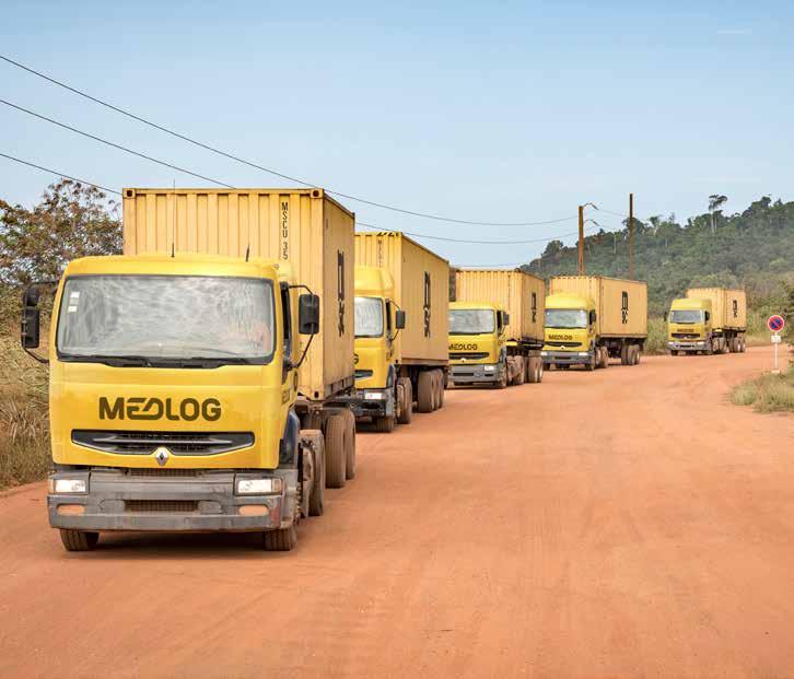 MEDLOG TRUCKS, SAN PEDRO, IVORY COAST MSC IN IVORY COAST Ivory Coast leads the world in cocoa production, and the port of San Pedro is the main harbour for cocoa exports.