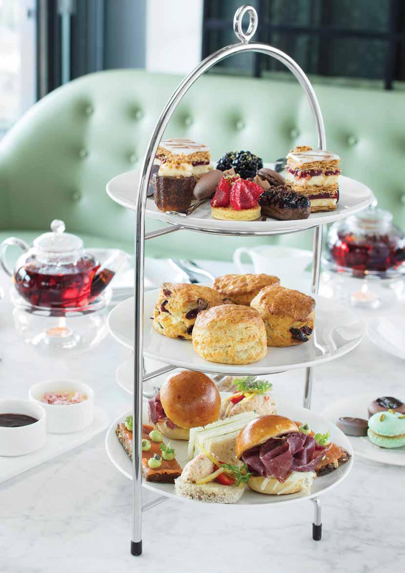 Demoiselle Cream Tea A choice from our selection of world-class teas Plain and fruit scones, clotted cream & tea cakes (D)(E) AED 65 (per person) Traditional Afternoon Tea A choice from our selection