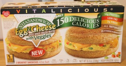 and monk fruit extract Vitalicious Vita Sandwich Egg And Cheese Only 150 delicious