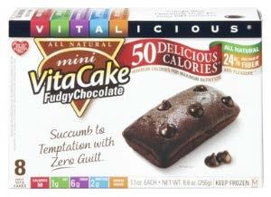 Bakery Products Vitalicious Fudgy Chocolate mini VitaCakes 50-calorie Fudgy Chocolate mini VitaCakes!