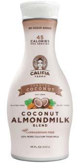 Beverages Califia Farms Toasted Coconut Almondmilk Soy-free, dairy-free, gluten-free,
