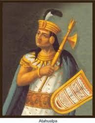 with 200 soldiers 1532- captured Sapa Inca Atahualpa-
