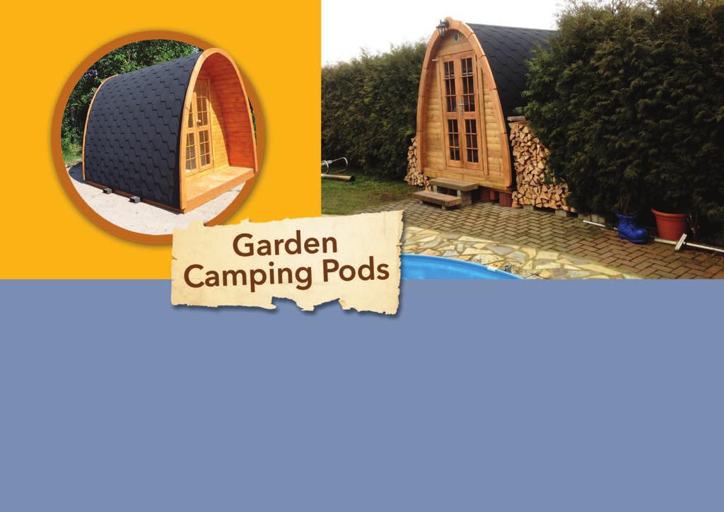 A special place to stay! 3000 4000 4800 Our Garden Camping Pods are available in lengths from 3m to 4.8m, with space to hold from 2 to 10 people.
