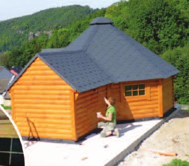 16.5m 2 BBQ Hut with Extension Size: 15-25 people Roof