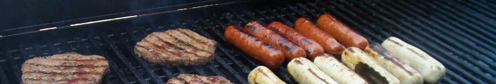 Fresh from the Grill Grill Out Menu #1 Grilled Chicken Breast, 1/4 lb. Hamburgers, Bratwurst, Mettwurst, and Hot Dogs with Buns $12.