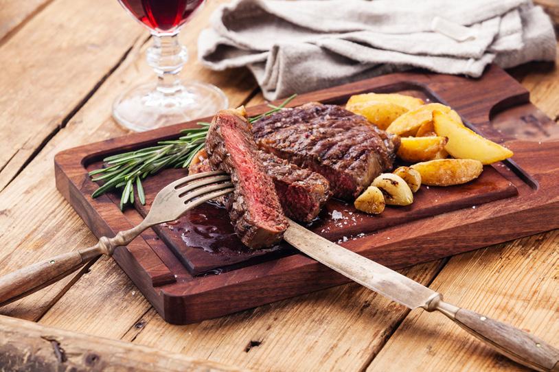 BEEF Cuts Weight per steak Price Guide Ω Classic-cut STEAKS Dry aged 28 days Sirloin 170g /225g 5.61/ 7.42 Rump 170g /225g 3.31/ 4.39 Rib Eye 170g /225g 5.61/ 7.42 Rump Pave from 140g 2.