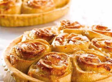 A traditional French pie composed of 2 light layers of brioche containing a generous