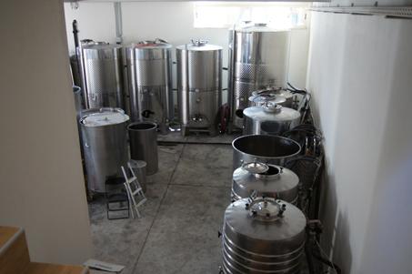 The winery's stainless steel tanks. And the amphora I was telling you! WINE AND OLIVE OIL... ATTICA!