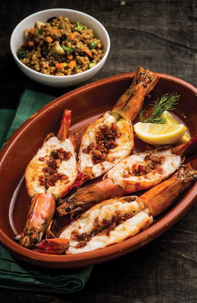 Grilled Tiger Prawns in XO Sauce with barley rice 850 ALL