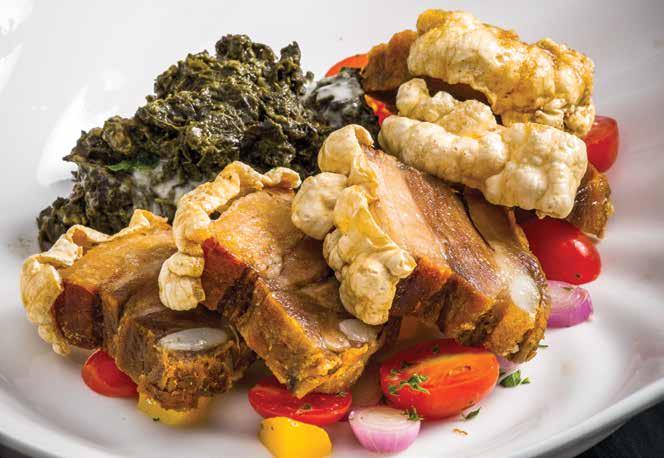 Lechon Kawali with Taro Leaves 495 ALL PRICES