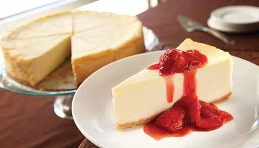 Half Cakes Available Serves 6 Seasonal Sicilian Cheesecake (Serves 12)
