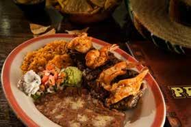 Carne Asada & Shrimp Al mojo de ajo served with rice and beans - 23.29 House Specialties Served with rice and beans. Add Soup or Salad - 2.99 Substitute Vegetables - 1.