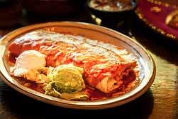 Oven Burrito Pork, chicken or machaca with beans, topped with verde, red or ranchera sauce and melted cheese - 11.