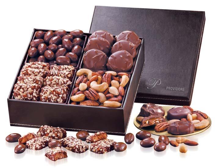 Executive Tower Collection Executive Impressions Executive Delights Milk Chocolate Covered Almonds, 6oz. Pecan Turtles, 6oz. English Toffee, 5oz. Deluxe Mixed Nuts, 5oz.