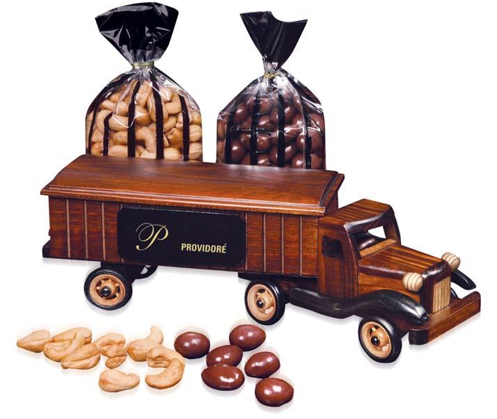 Vintage Truck Collection 1950 s Tractor Trailer Truck 1950 s Flat Bed Truck Chocolate Almonds, 6oz. Jumbo Cashews, 5oz. Item # P0112 Price: 47.