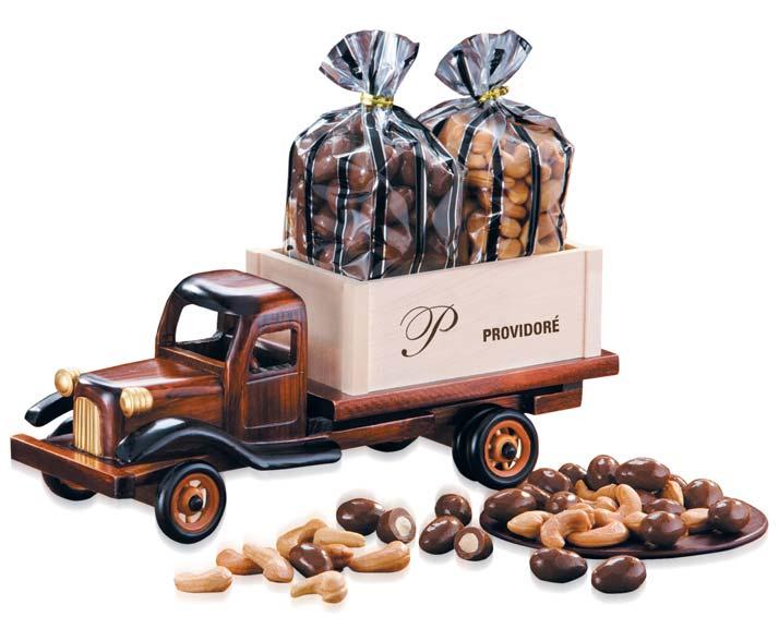 Minimum Order: 12 Chocolate Almonds, 6oz. Jumbo Cashews, 5oz. Item # P0114 Price: 46.00 Decoration: Your logo firebranded on both sides of crate.
