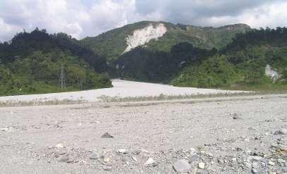 material eroded from the mountains, increase the flood risk, river bank