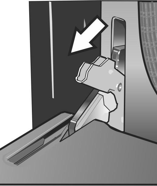 Démontage de la porte du four Pour démonter la porte du four : 9 AVERTISSEMENT Lors du démontage de la porte du four : Avant de démonter la porte, s'assurer que le four est froid et que le courant