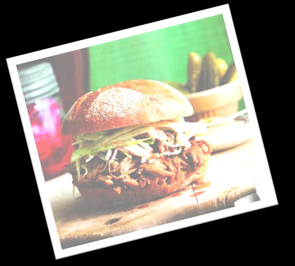 hot butty pulled pork with a barbeque sauce or salt beef brisket with horseradish mayo both served on a glazed brioche bun