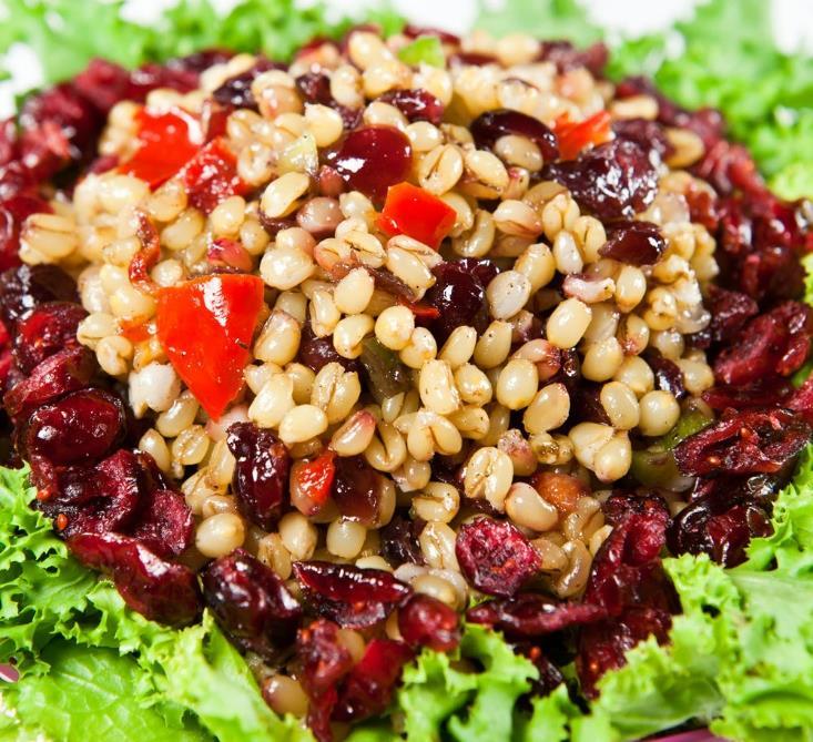 Wheatberry Salad Serving size: 1/2 cup (113g) Servings per container: varies Calories: 249 Calories from fat: 90 Total Fat: 10g 15% Daily Value Saturated Fat: 2g 10% Cholesterol: 0mg 0% Sodium: 187