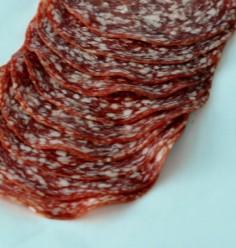 as salami or sliced in 250gm packs.