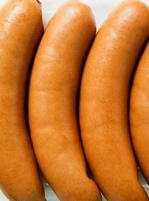 Bockwurst 5 x 100gm per pack Invented in 1889 by restaurant owner R. Scholtz of Berlin. flavoured with salt, white pepper and paprika.