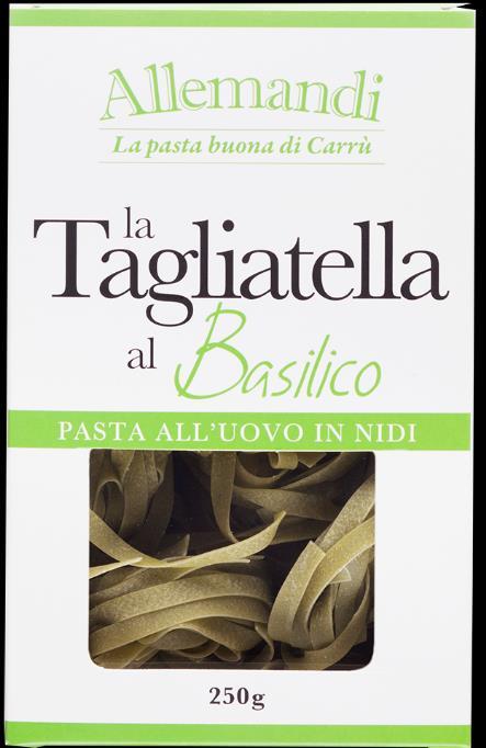 The flavor of our egg tagliatelle with basil 