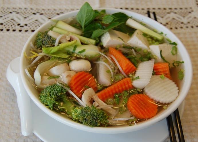 Soups Pho Phơ Specialty Vietnamese Noodle Soup, white noodles served with bean