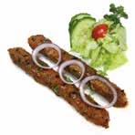 Appetisers Lamb Seekh Kebab 2.75 Minced lamb mixed with fresh herbs and spices cooked on a skewer over a tandoor. Chicken Seekh Kebab 2.