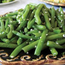 Cook green beans on stovetop over medium heat for 10 minutes.