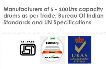 capacity drums as per Trade, Bureau of Indian Standards and UN Specifications Office