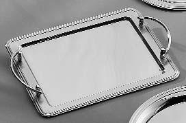 ESQUIRE TRAYS (18/8 STAINLESS) HEAVY DUTY MIRRORED FINISH, EMBOSSED CENTER. TR-1146 12.5 x18.