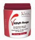 Packaging: 1 L and 10 L Application rate: 2 to 5 ml/hl VIAZYM ROUGE Micro-granulated enzyme, VIAZYM ROUGE breaks down pectins and clarifies more quickly.