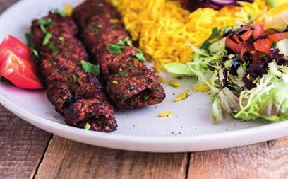 95 Seasoned minced lamb mixed with spices, formed into sausages around skewers and grilled on the barbecue LAMB CUTLETS 14.