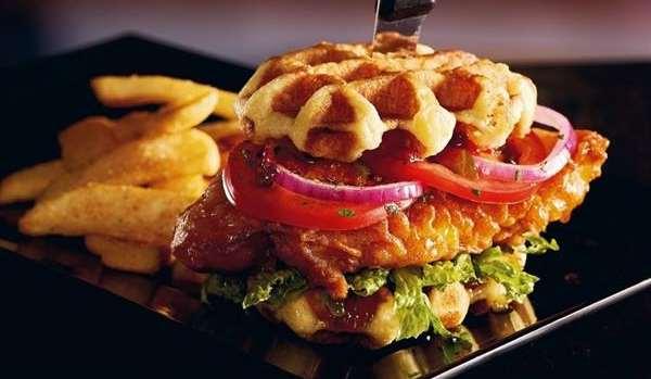 THE BEE'S KNEES FINEST CHICKEN The Bee's Knees Finest Chicken is our mouthwatering twist on the classic chicken and waffles with an all-natural,