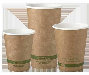 custom print paper hot cups White & Kraft cups made from FSC paper (FSC-C028481) with NatureWorks Ingeo bio-lining Double wall cups made from Sustainable Forestry