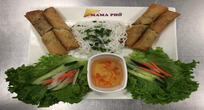 Mama s Sampler Plate Combination platter with spring rolls, summer roll, winter roll, & mamas chicken wings. #7 #1 #9 #3 Vietnamese Sandwich - Bánh Mì 11.