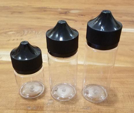 Based on the bracketing test results, similar Husky PET Dropper Bottles With Circus Caps from this manufacturer, from identical material, and in sizes falling between the sizes tested of 60 ml and