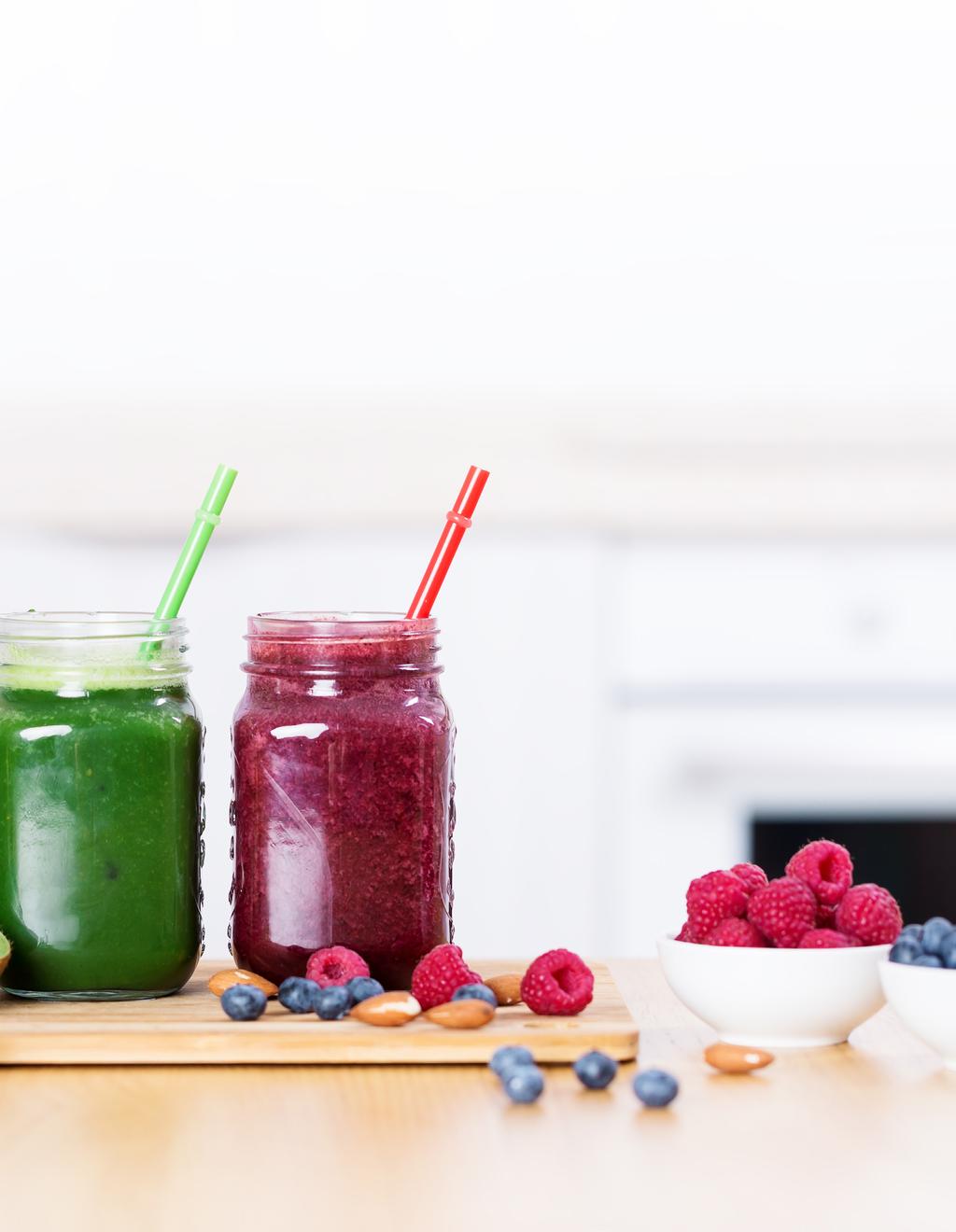 Smoothies are easy, so you will turn to them. Smoothies are a great way to get in your daily greens. START EACH DAY WITH A LARGE GREEN SMOOTHIE.