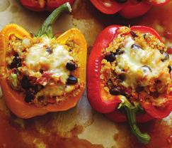 QUINOA STUFFED PEPPERS Yield: 4 Servings TOTAL TIME: 25 minutes prep, 1 hour baking 1 medium onion, finely chopped 2 Tbsp. olive oil 2 stalks celery, finely chopped 1 Tbsp.