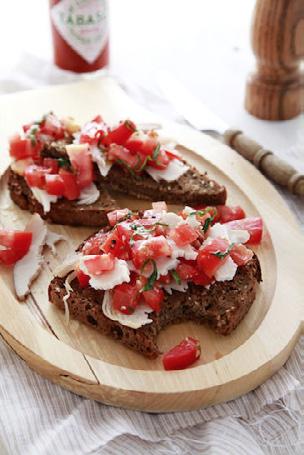 BREAKFAST Turkey Bruschetta A healthy and nutritious breakfast, that s easy to prepare. Make more than one slice to serve the whole family.
