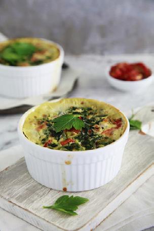 LUNCH Mediterranean Vegetable Frittata A quick to prepare frittata for one. Ideal for lunch or as a dinner meal. Increase the ingredients to serve the whole family.