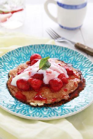 BREAKFAST Pancake with Strawberry & Yoghurt Pancakes seem like a special treat for breakfast but with this recipe they re a healthy and nutritious choice.
