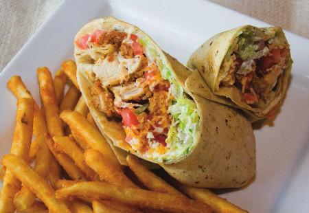 RANCHERO WRAP SHRIMP SLIDERS OLD SMOKE HOUSE BURGER Sandwiches & Wraps Served with Choice of French Fries, Kettle Chips or Cole Slaw.
