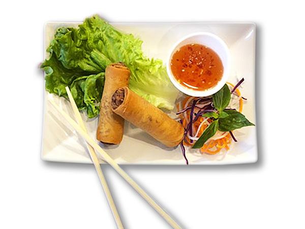 Appetizers 1. SUMMER ROLLS GỎI CUỐN (2) $ 3.95 Lettuce, basil, shrimp, pork, and vermicelli wrapped in rice paper. Served with peanut sauce. 2. GRILLED PORK SUMMER ROLLS GỎI CUỐN THỊT NƯỚNG (2) $ 3.