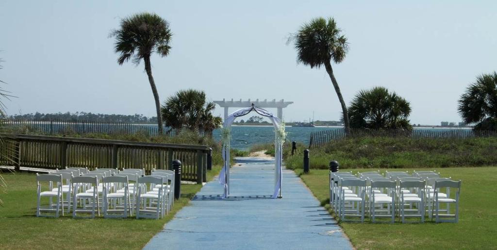 Ceremony Lawn $600 Rental What could be a better setting to start your forever than with a magnificent view of the Pensacola Bay?