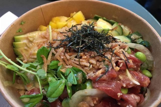 Non-beef imitation meats Westcoast Poke in Vancouver: First