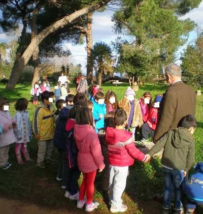 Visits Although students from local schools in Ilia can't, in the strictest sense due to their age, fully participate in a program of wine culture (!