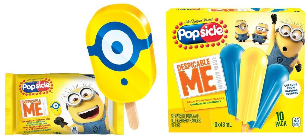 29 for 100 ml Popsicle Despicable Me Minions New special-edition pops inspired by your family s favorite Minions characters.